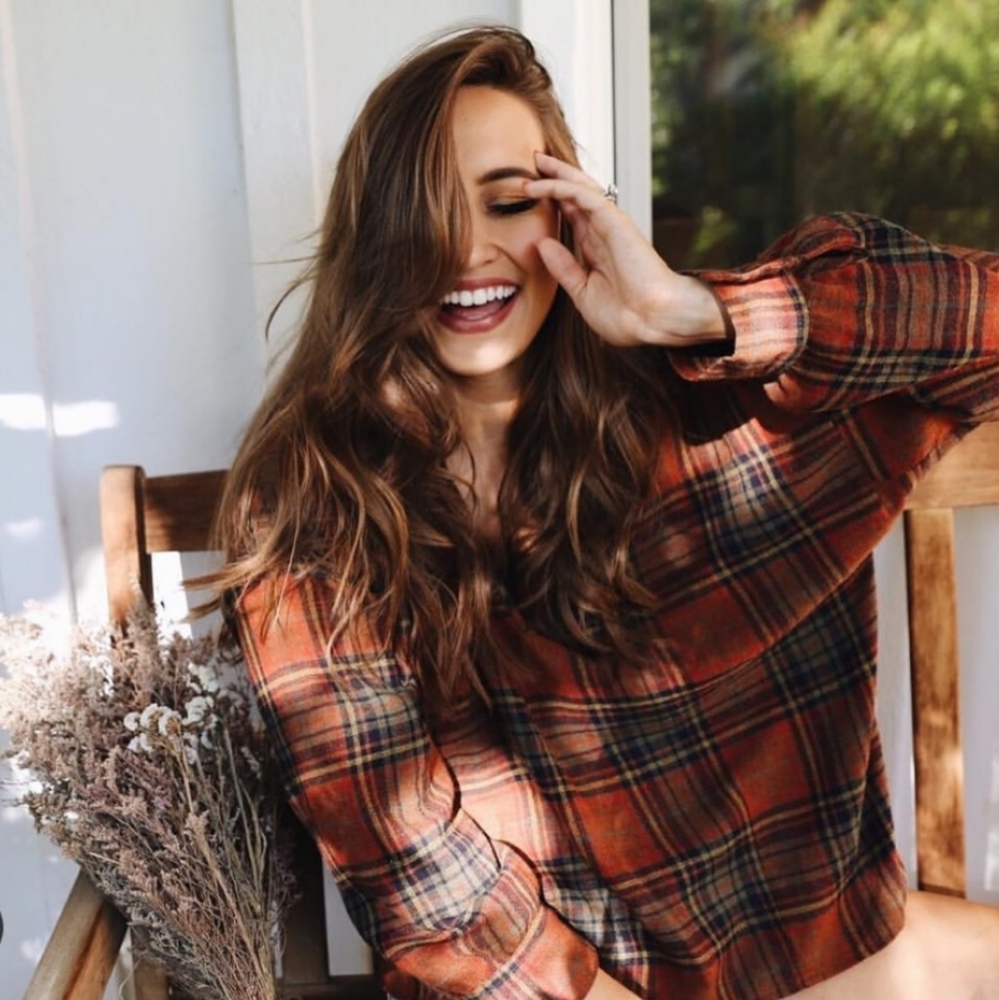 NEW MADEWELL HIGHROAD POPOVER PLAID TOP WOOL BLEND